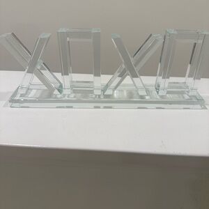 XOXO Clear Glass Decorative Piece